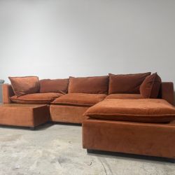 Albany Park 4 Pc Modular Sofa with Storage Ottoman (Retails $3,200) - Delivery Available!