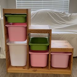 Child’s Storage - Wooden Frame And Bins -$25
