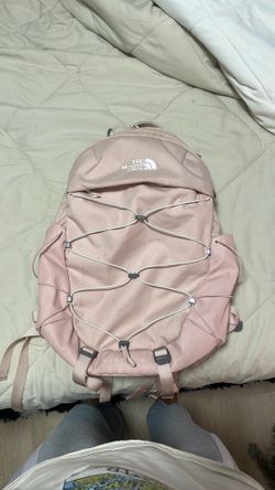 Baby pink north face bookbag