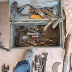 Vintage Tools And Tool Box
