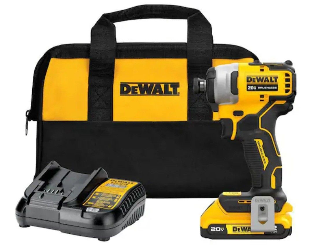 NEW DeWalt DCF809D1 ATOMIC 20V MAX Brushless Cordless Compact 1/4" Impact Driver Kit
