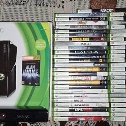 Xbox 360 S Console + Kinect with 53 Games
