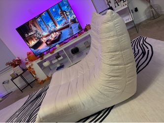 Soft Suede Bean Bag Chair Wide Cushion Modern Lazy Sofa Furniture Bedroom