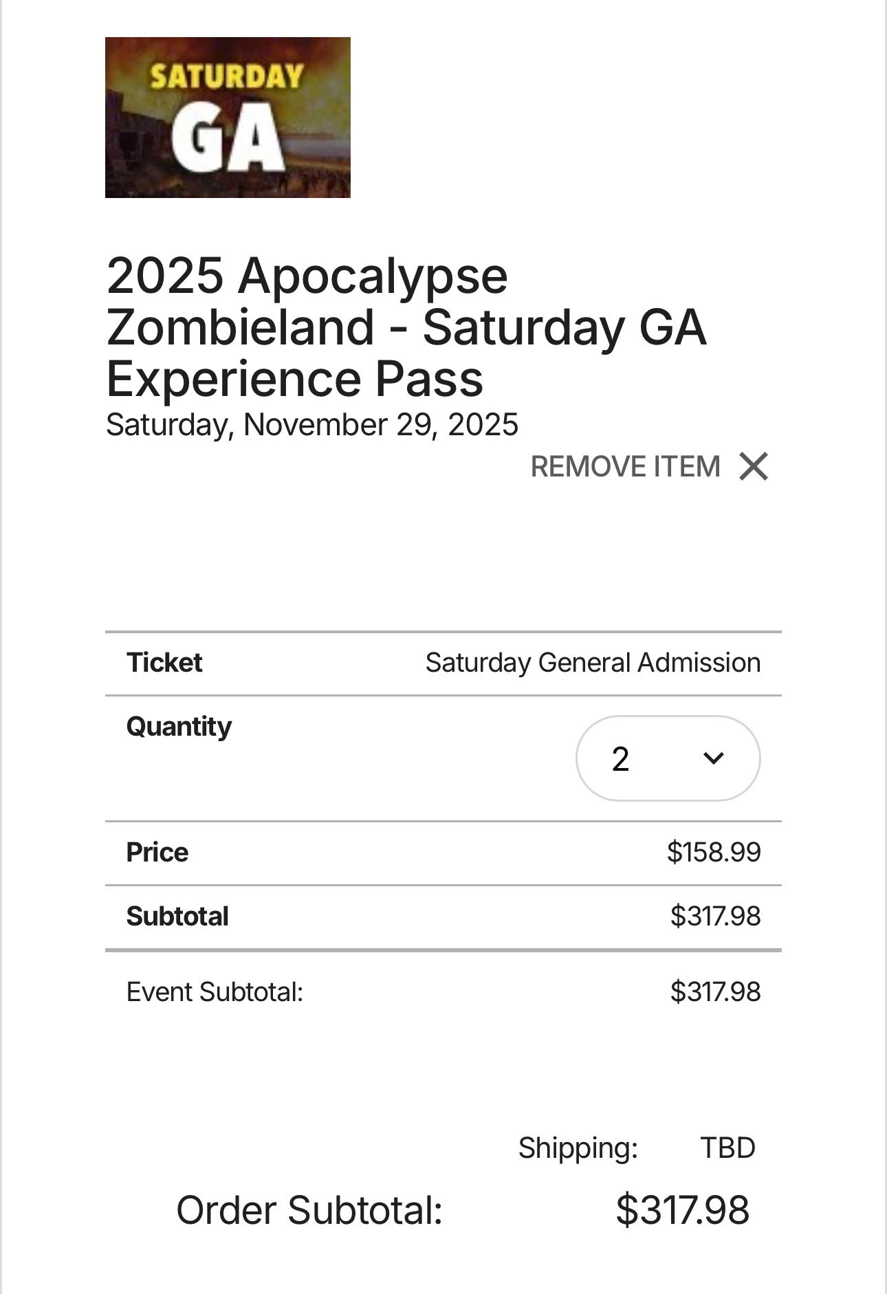 Apocalypse -Saturday 