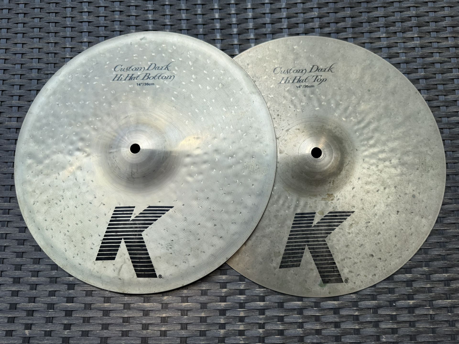 Zildjian K Custom 14" Dark Hi Hat Cymbals