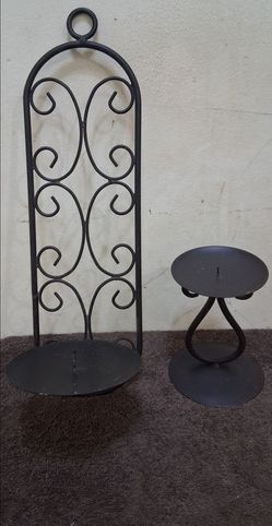 Spanish Revival Ornate Iron Accent - Vintage Mediterranean Gothic Primitive