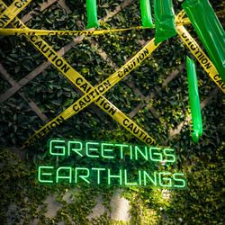 Alien and Space themed Neon Sign 40” wide