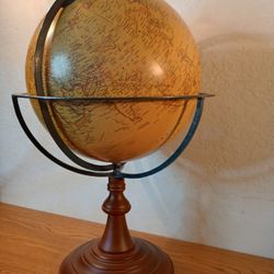 Terrestrial 12" Table Globe On Wooden Base