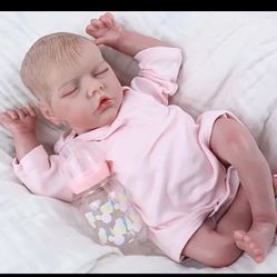 KAZD 18 In Realistic Reborn Doll, Lifelike Dolls, Sleeping Doll, Soft Cloth Body Gift Set