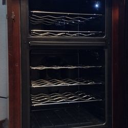 locking wine rack / refrigerator w/ granite top