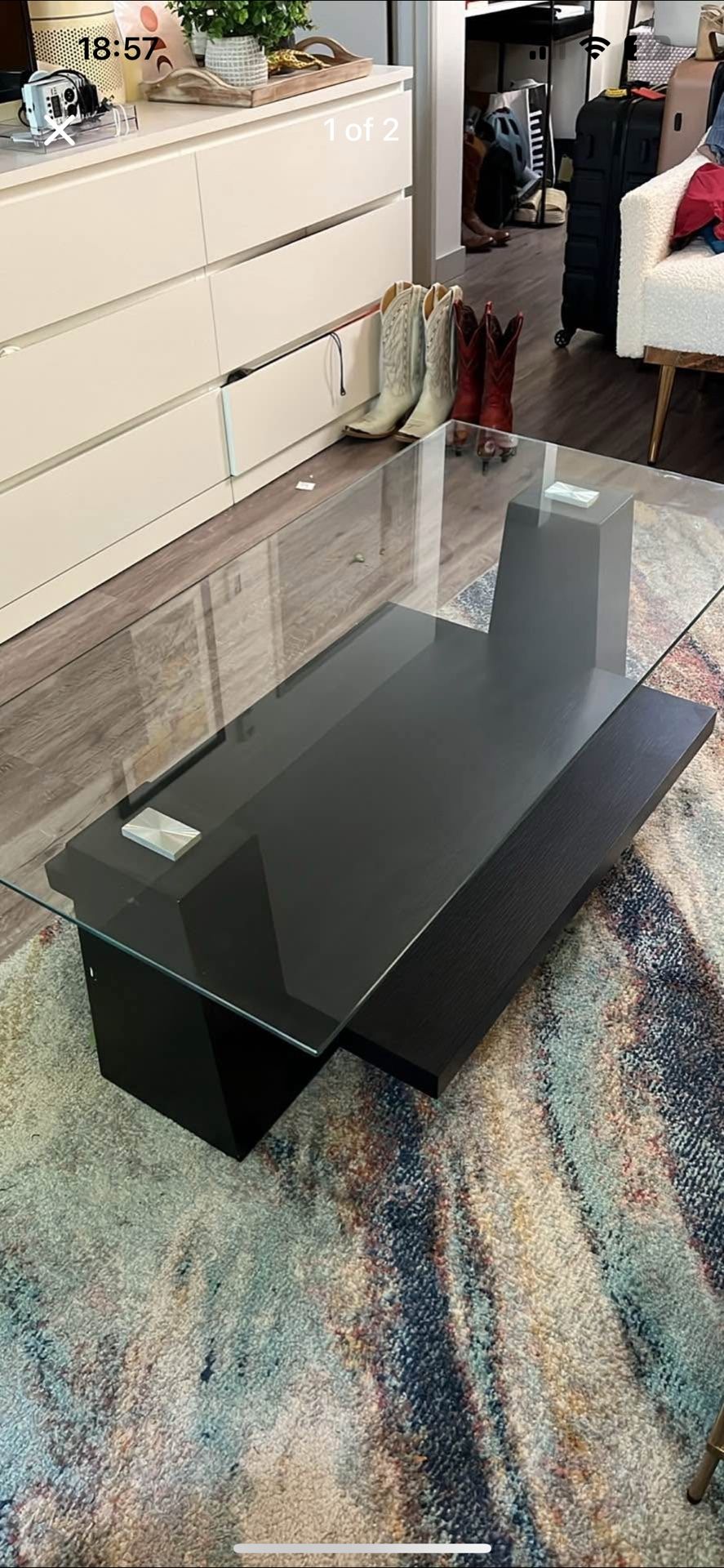 Black Glass Coffee table