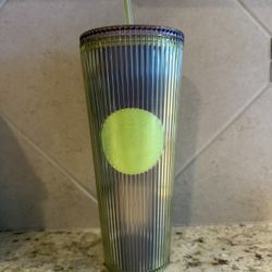 2025 Starbucks Pleated Green Apple 24 oz Cold Cup Tumbler