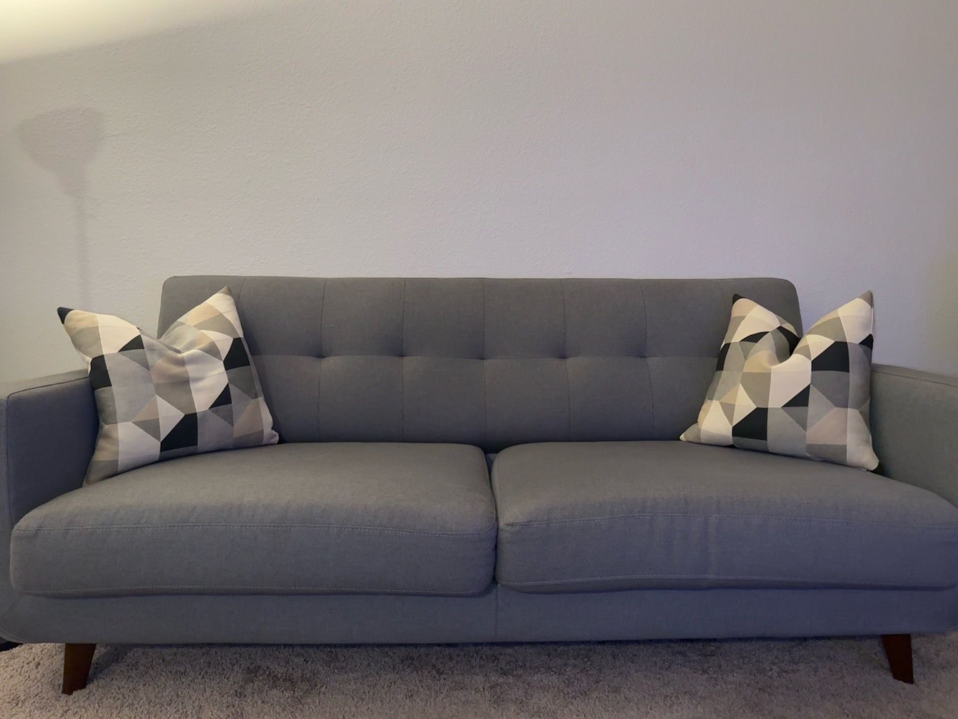 Mid century modern Grey 82” Sofa