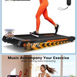Walking Pad Treadmill with Speaker, 4-in-1 6.2MPH Treadmills for Home with App Compatible, Walking Pad with 10% Incline, LED Display, 2.75HP Brushless