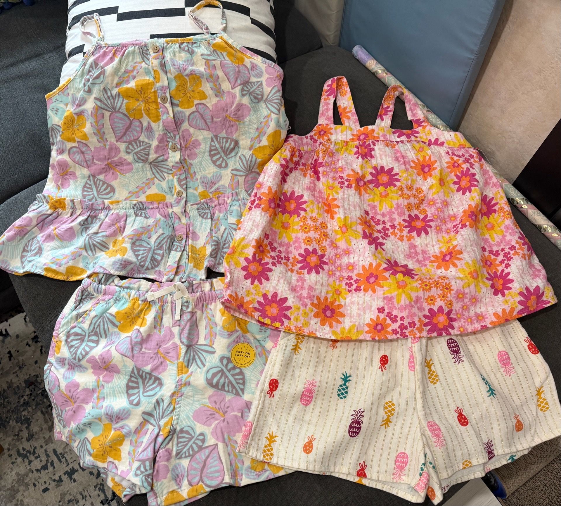 girls tank and shorts outfits bundle size Large 10/12 cat and jack_brand new