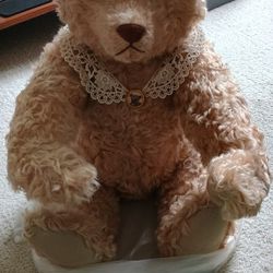 Rare Steiff Mohair Teddy Bear 28" Limited edition low number 159/1500 Glass eyes Made in Germany. See our other great vintage art antiques furniture j