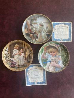 Set Of Limited Edition Plates: A Basket Of Love, Daddy’s Girl, Tender Moments