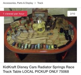 Disney Cars Radiator Springs Race Track Table