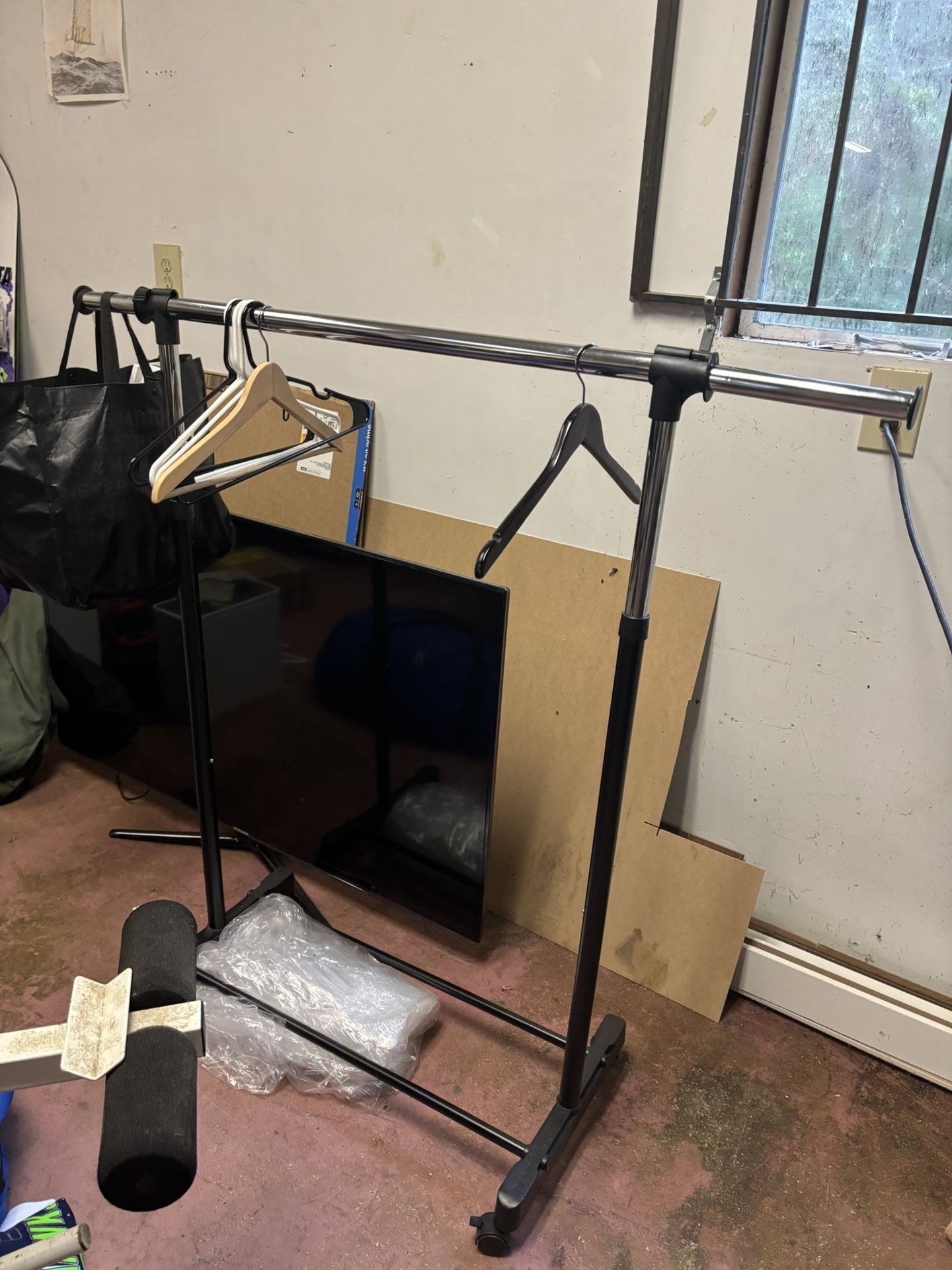 LOW PRICE MOVING- $120 + Tax Retail Portable Sturdy Adjustable Clothing Rack