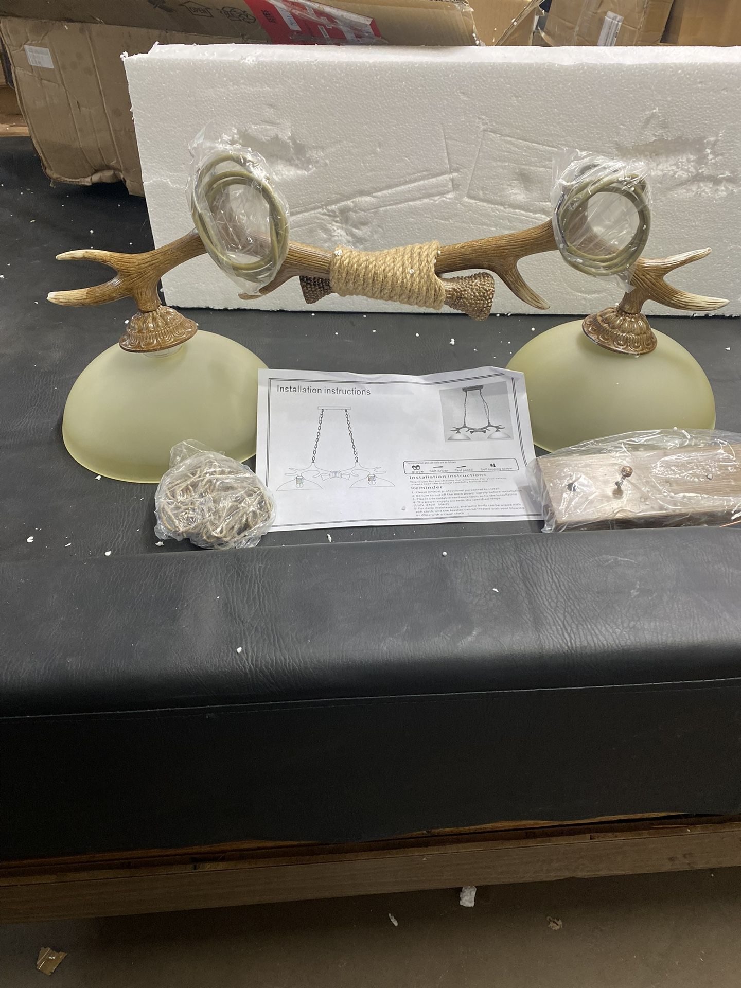 Man Cave Chandler/ Deer Antlers Light Fixture