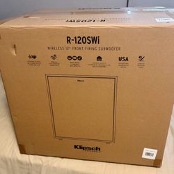 Klipsch R-120SWi Wireless Subwoofer System | 12” Front-Firing Woofer | 400W Peak Power | Deep Cinematic Bass