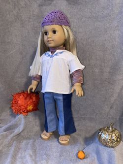 American Girl Historical Doll Julie Albright Blonde Brown Eyes with haircut 