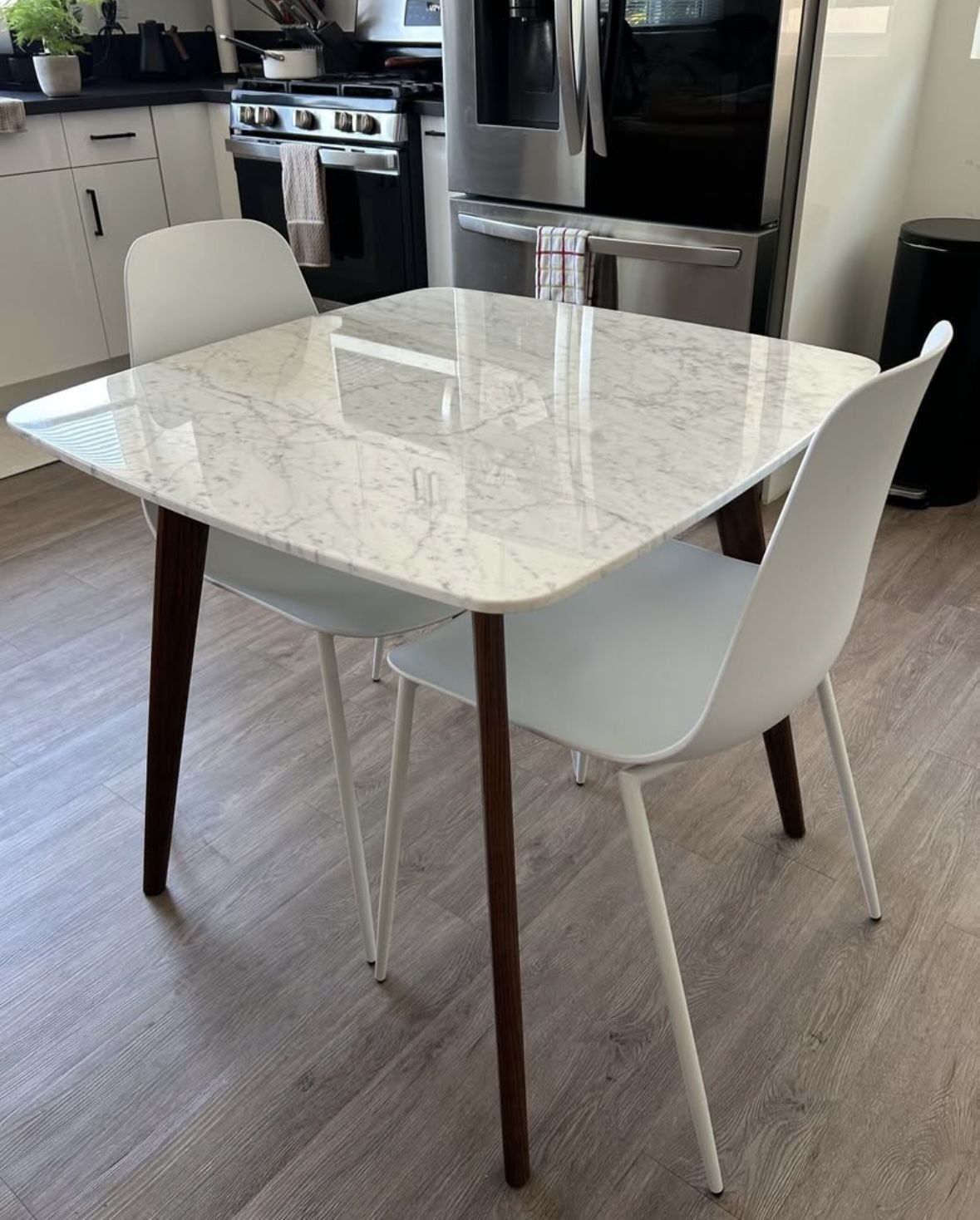Article Marble Dining Table and Chairs