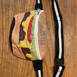 New Hollister Hamburger Picture Zip Fanny Pouch
