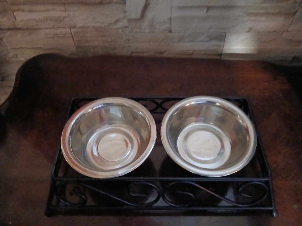 Pet Food Bowls With Stand