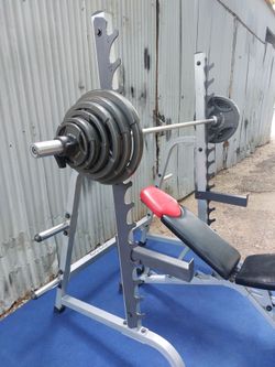 Body-Solid Squat Rack / Olympic Weight Plates / Gym / Gymnasio / Power Rack / Pesas / Bench Press / Fitness