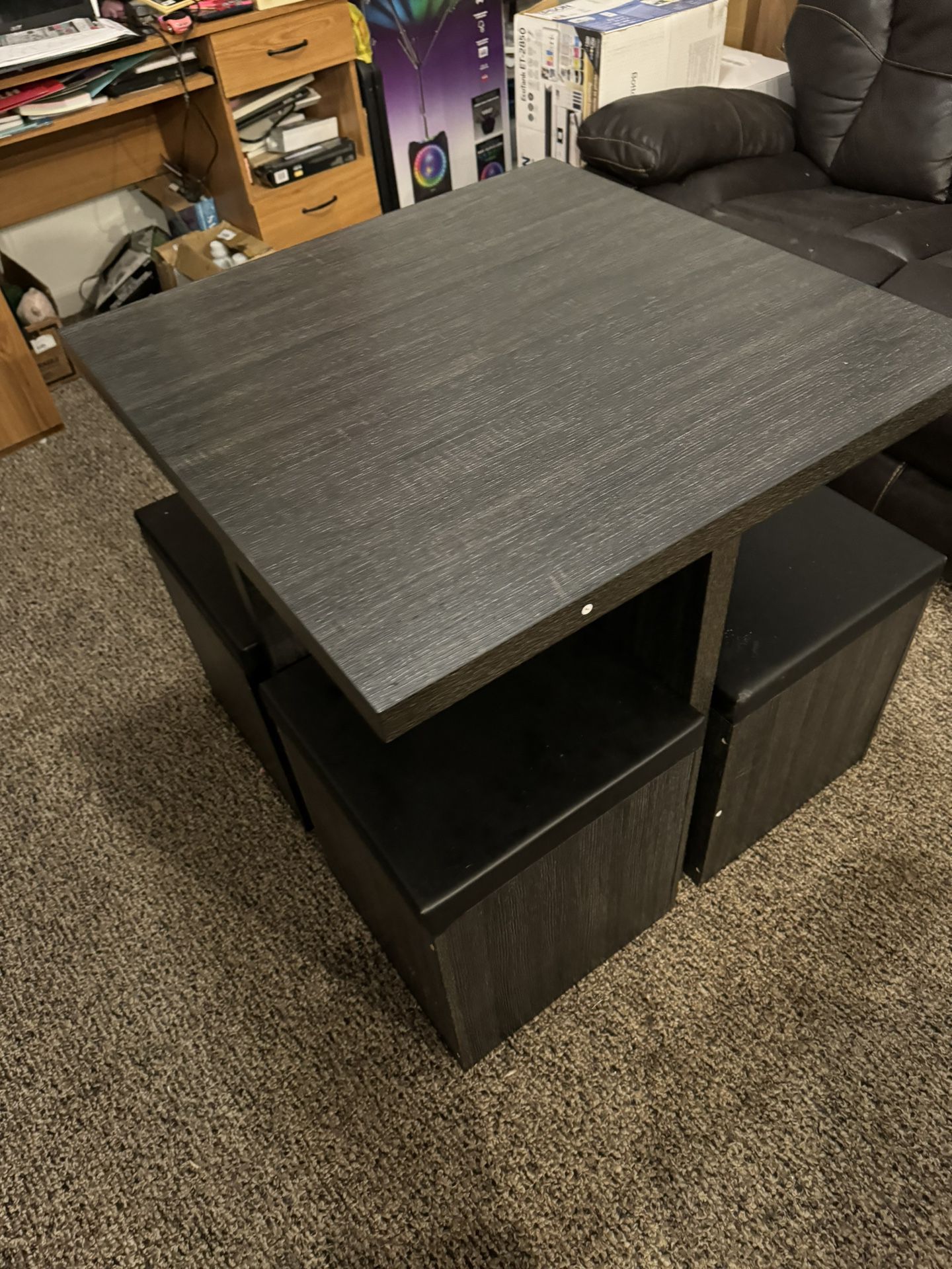 Wooden Table With Storage Box