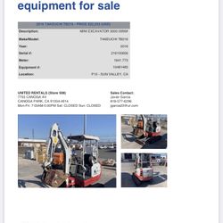 Mini Excavator 3,000 Lbs 