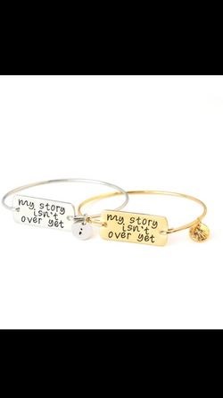 Silver r gold bangle bracelet