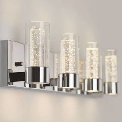 4-Light Chrome LED Modern Bath Vanity Light Bar for Bathroom