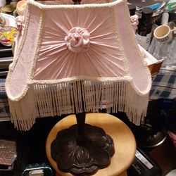 Beaded Silk Lamps Brass Base