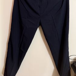Men navy blue & dark grey dress pants Silk high-waist comfort pants   $45 for both pants 