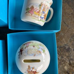 ROYAL DOULTON BUNNYKINS CHILDS CUP AND BANK TABLEWARE LTD 1936