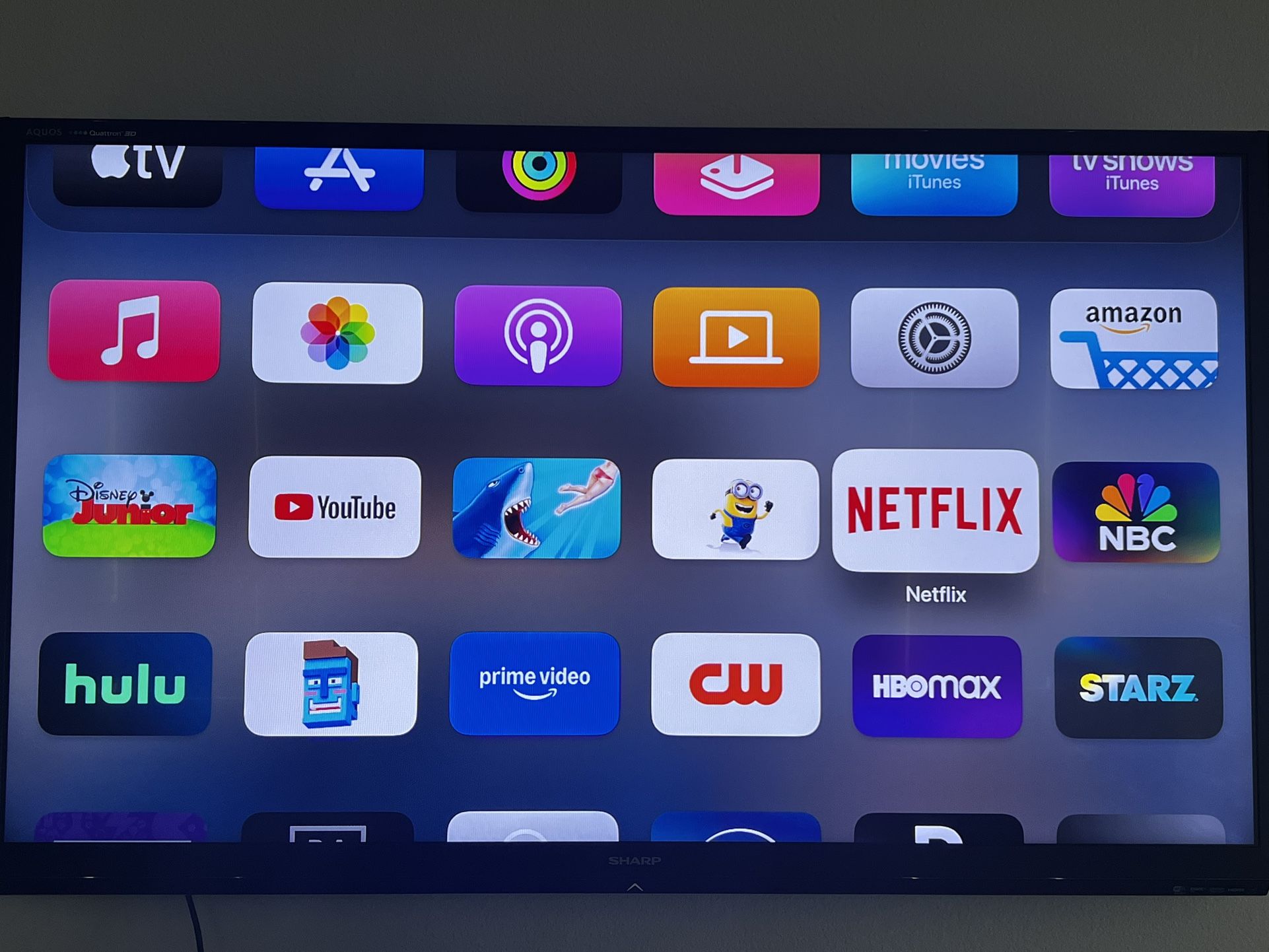 60 In Sharp 3D TV with Sony soundbar and Sub