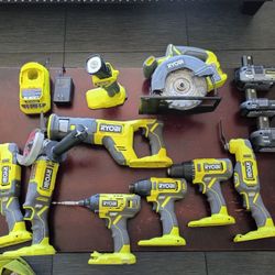 Ryobi One+ 9pcs combination set 3 batteries and charger