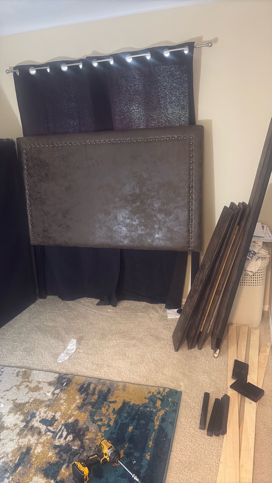 Queen size bed frame and mattress