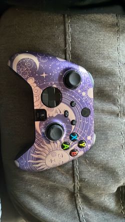 Xbox Wireless Scuf Instinct Pro featuring the purple Celestial sun and moon faceplate design controller