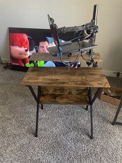 Computer Desk With Laptop Holder And Extra Screen
