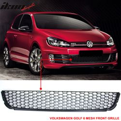 Fits 2010-2014 Volkswagen Golf Jetta MK6 Honeycomb Mesh Front Lower Bumper Grille ABS