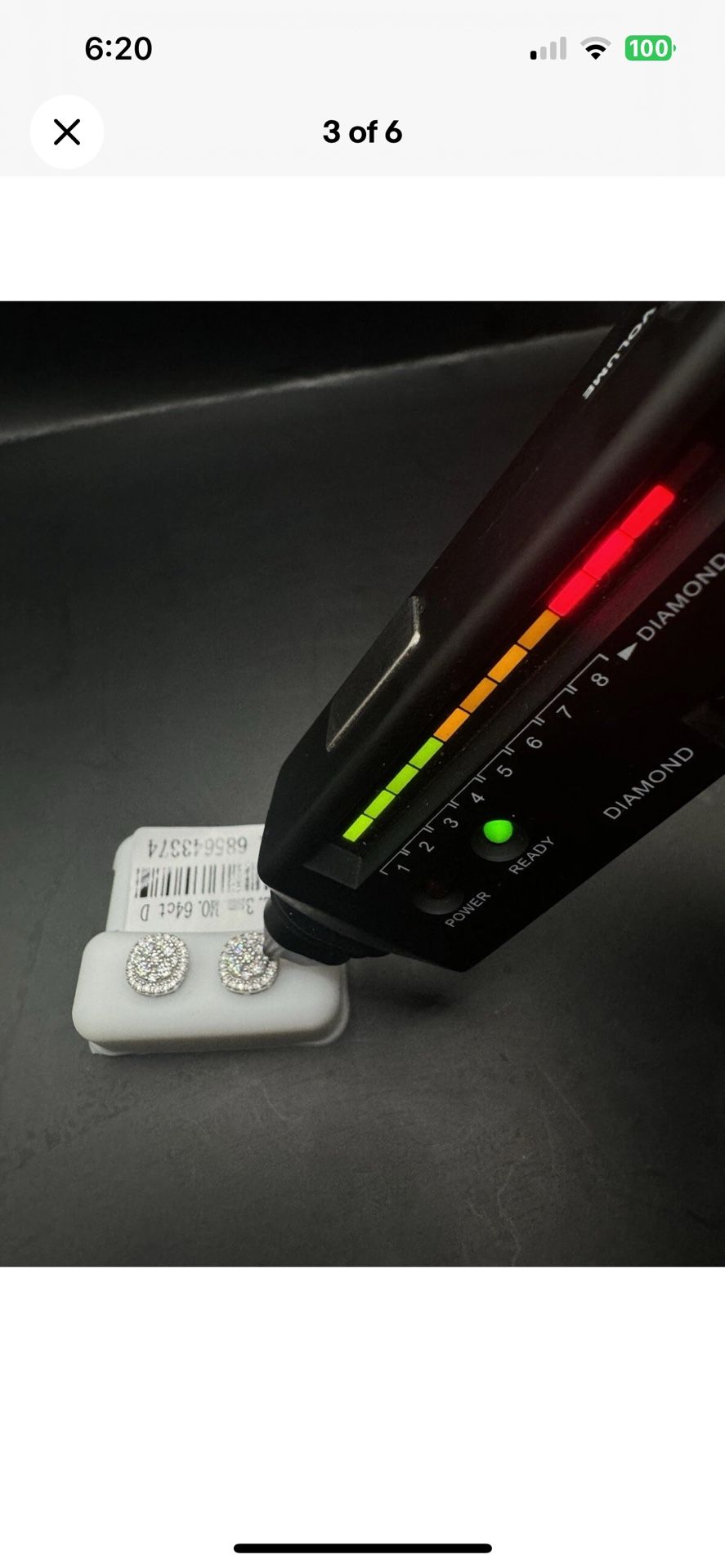 VVS1 Moissanite Stud Earrings 2.25mm