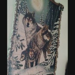 Wolf Family Tapestry 