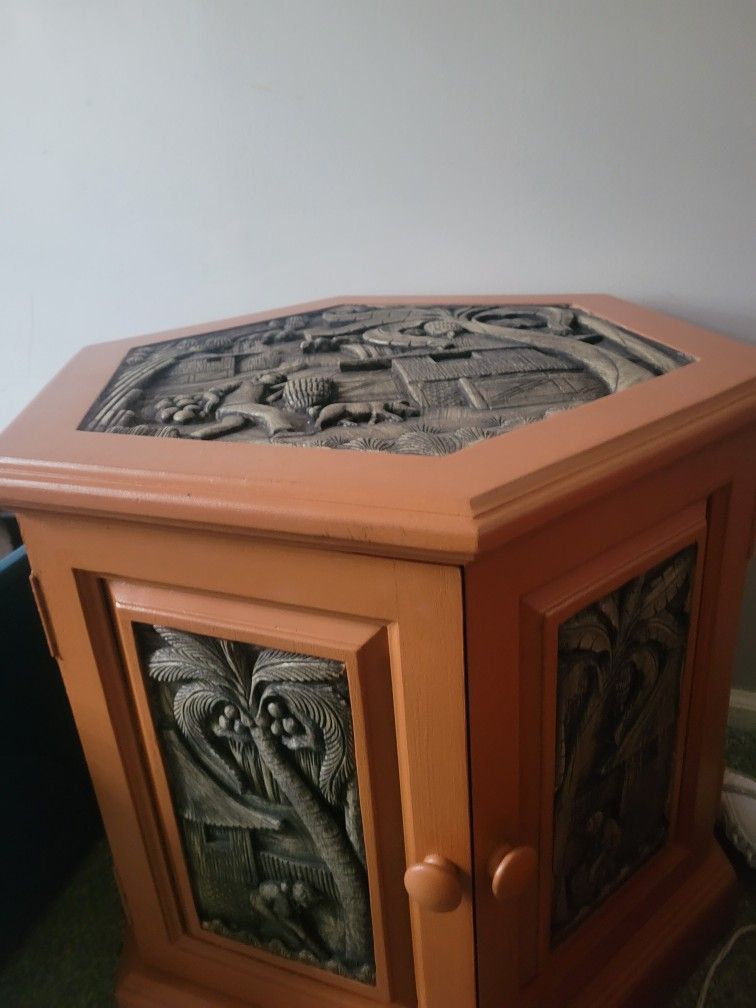 Set Of Hand Carved End Tables