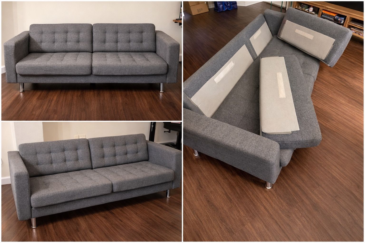 IKEA MORABO Sofa – Gunnared Dark Gray/Metal