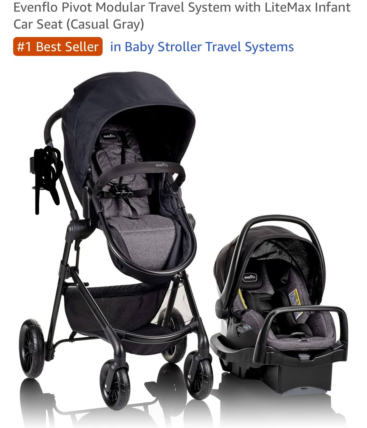 Evenflo Pivot Modular Travel System with Infant Car Seat