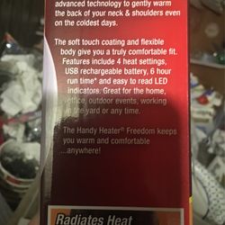 Handy Heater Freedom, Wearable Neck Heater for On-the Go Heating, USB  Charger for Sale in Meriden, CT - OfferUp