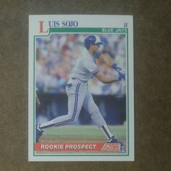 1991 Score Luis Sojo Toronto Blue Jays #342 Rookie Prospect RC Baseball Card Collectible Vintage Sports MLB Trading Pro Professional